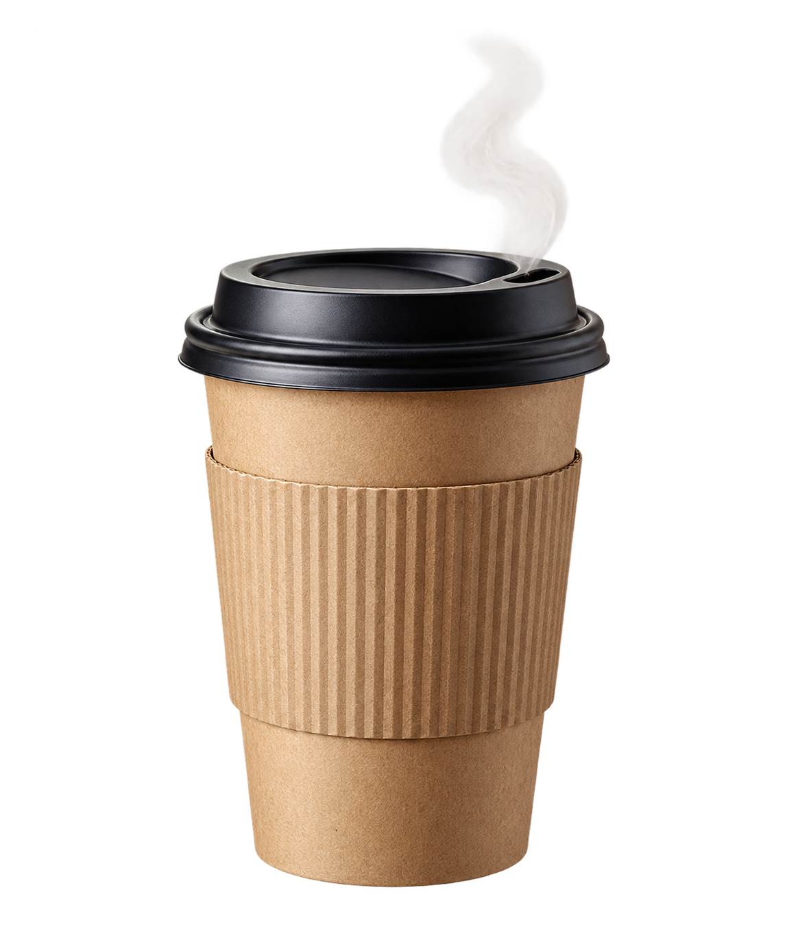 A steaming to-go cup for coffee or hot chocolate from the Forever Acres General Store